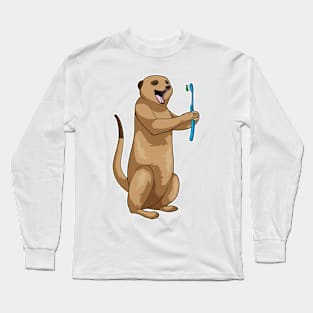 Meerkat Dentist Toothbrush Long Sleeve T-Shirt